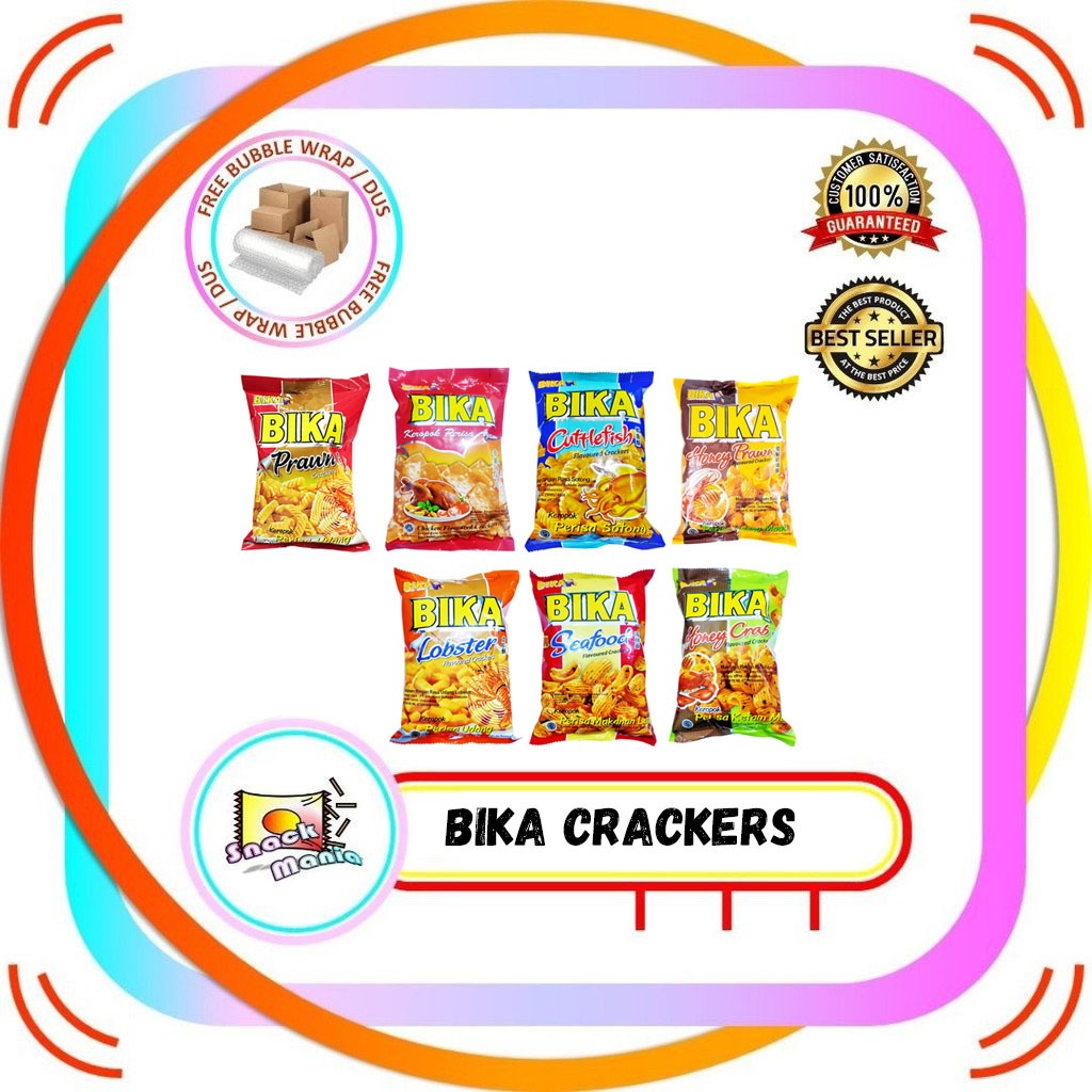 

BIKA Cuttlefish Prawn Lobster Crab Seafood Crackers 70 gr