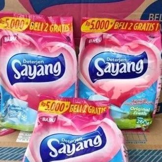 detergen sayang 1paket dapat 3pcs