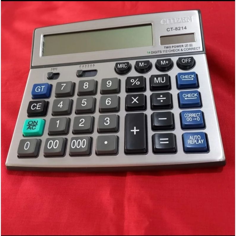 

TERLARIS !!KALKULATOR DAGANG BESAR CT 8214 MERK CITIZEN CALKULATOR DAGANG 14 digit