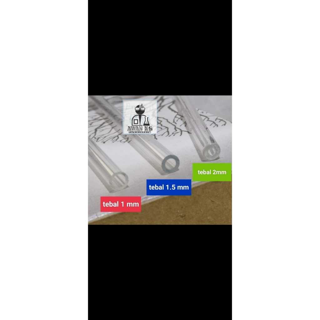 pipet kaca pyrex tebal 1.5mm tahan panas panjang 10cm isi 5pcs