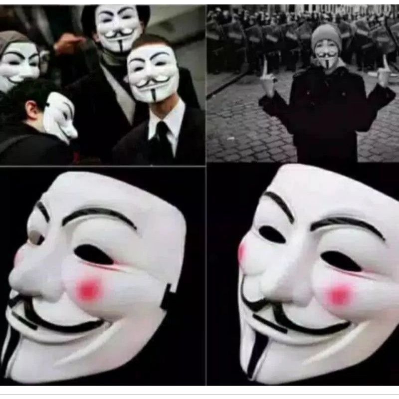 Topeng Hacker Anonymous / Topeng Pesta / Topeng Vendetta