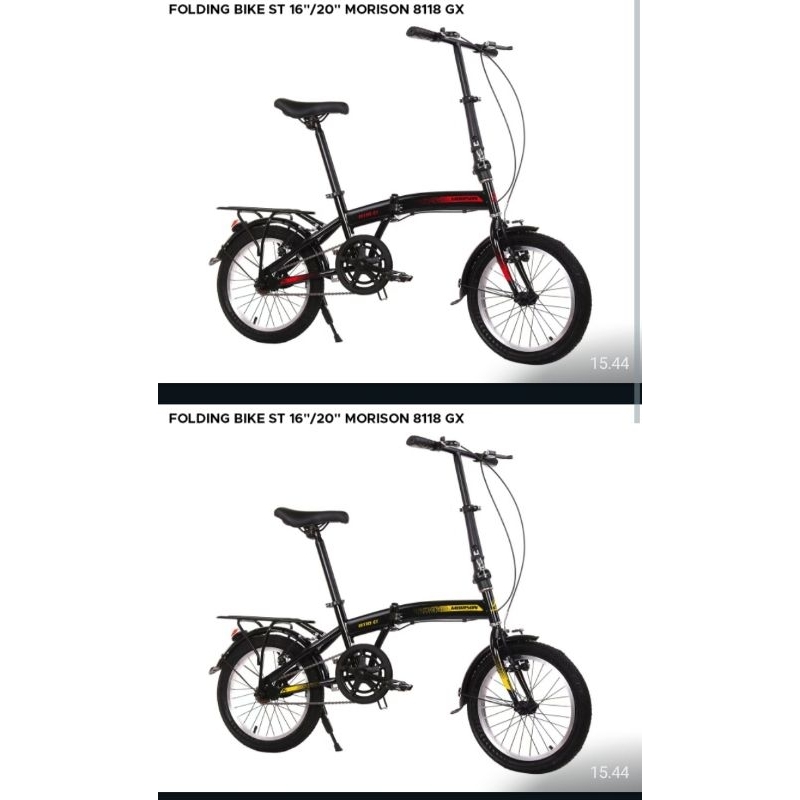 Sepeda lipat 20inch morison 8118 GX 1speed