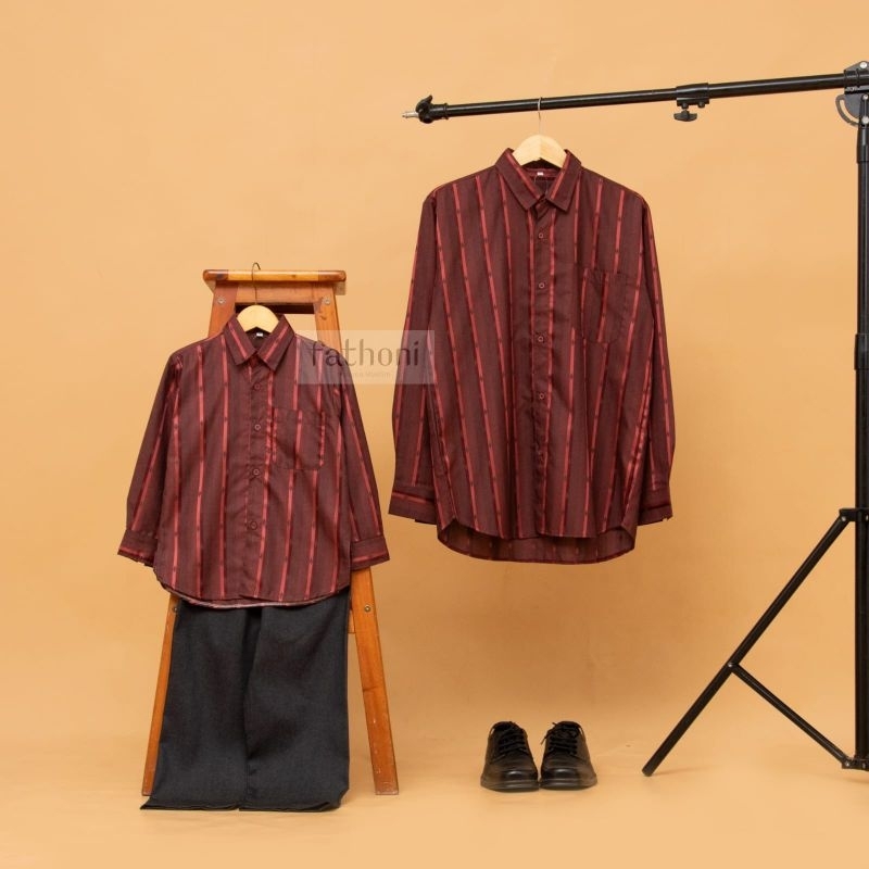 (COD) BAJU KOKO COUPLE AYAH DAN ANAK BAHAN LINEN IMPORT / SETELAN KOKO ANAK DAN AYAH