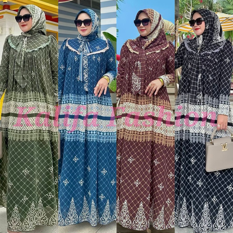 MIYUKI VOL 3 BY IRNA EMERALD / GAMIS SET SCARF BY IRNA / DRESS PESTA / BAJU SYARI BRANDED