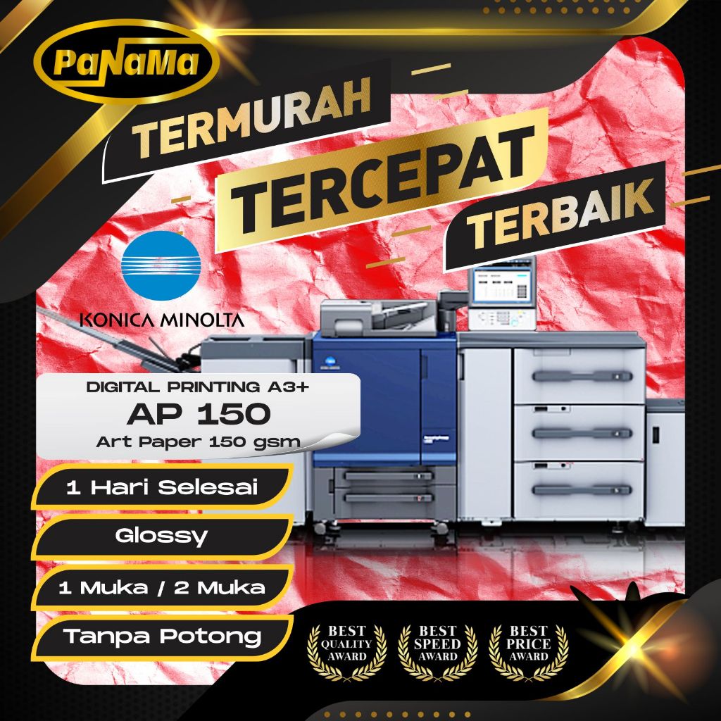 

Digital Printing Art Paper, AP 150gr, A3+, Voucher Kupon Flyer Poster Termurah Bandung