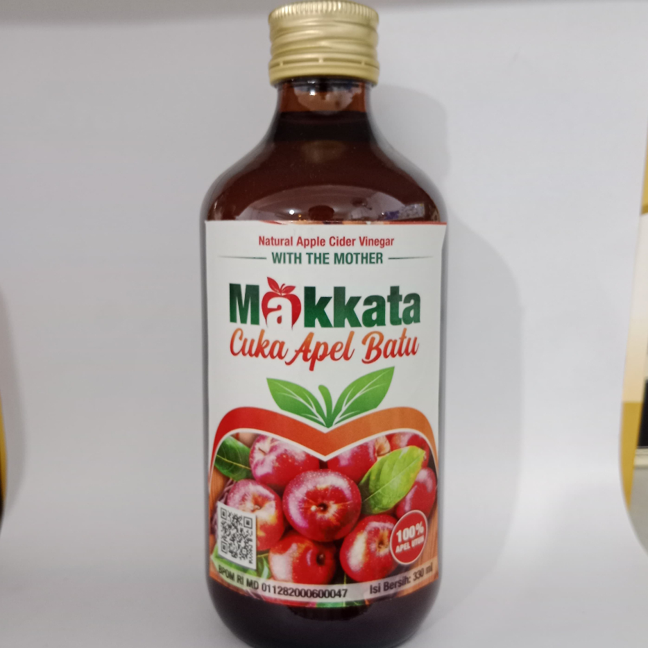 

Makkata Cuka Apel Batu 330ml natural Apple Cider Vinegar Whit The Mother