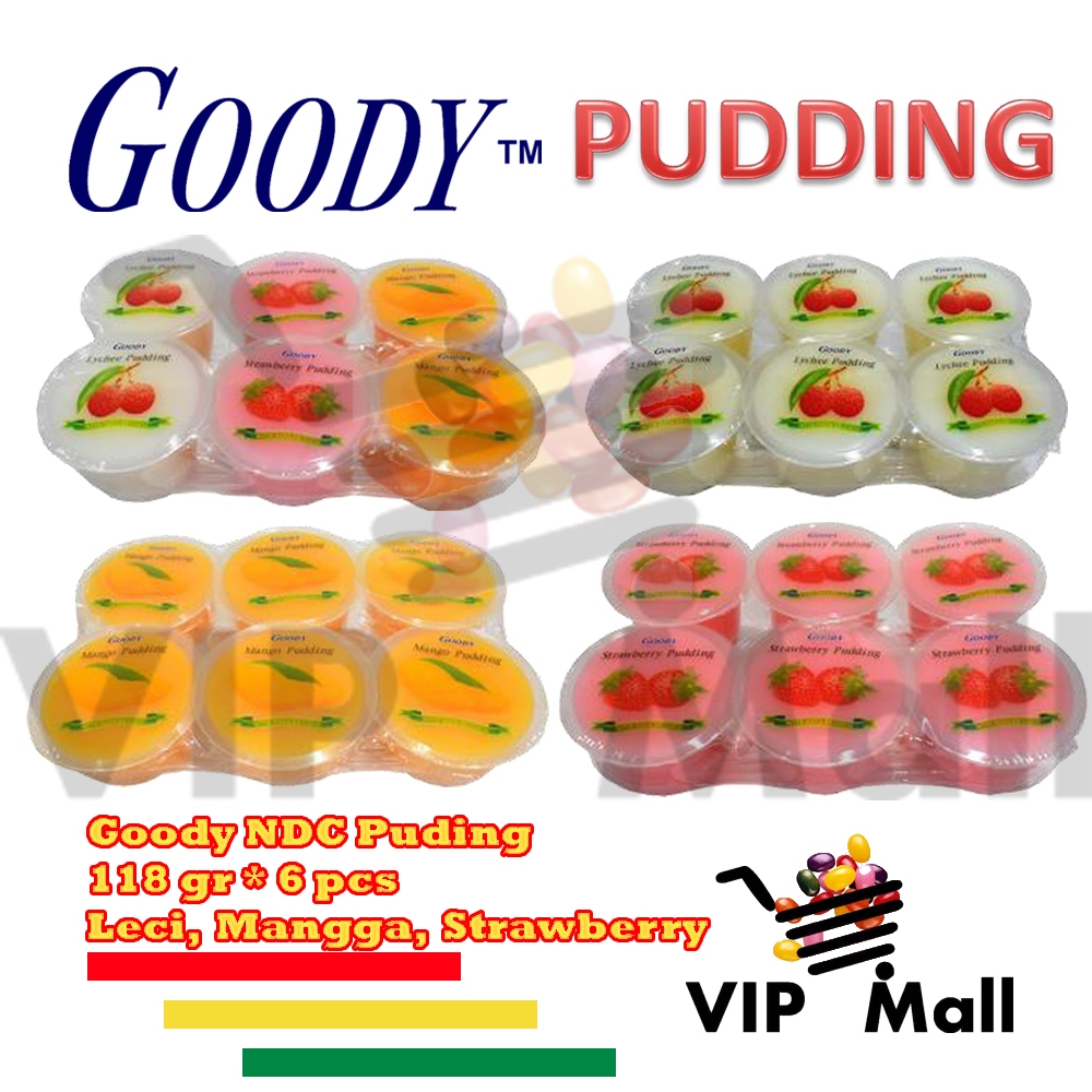 

Goody Ndc Pudding 118Gr Isi 6 Pcs (Strawberry, Lychee, Mango).