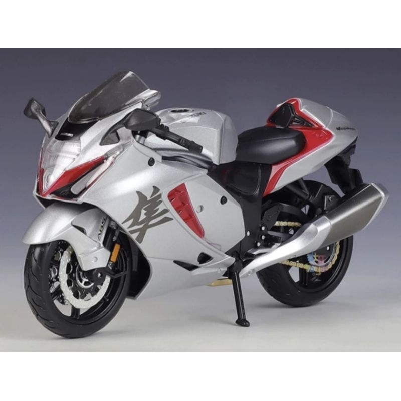 maisto diecast motor 1:12 2022 suzuki hayabusa silver