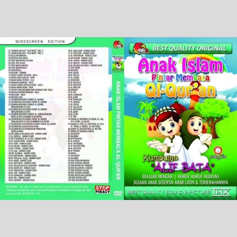 Kaset Mp5 Video Lagu Anak Islam Pintar Membaca Ql-Qur'an Kumpulan Alif Bata
