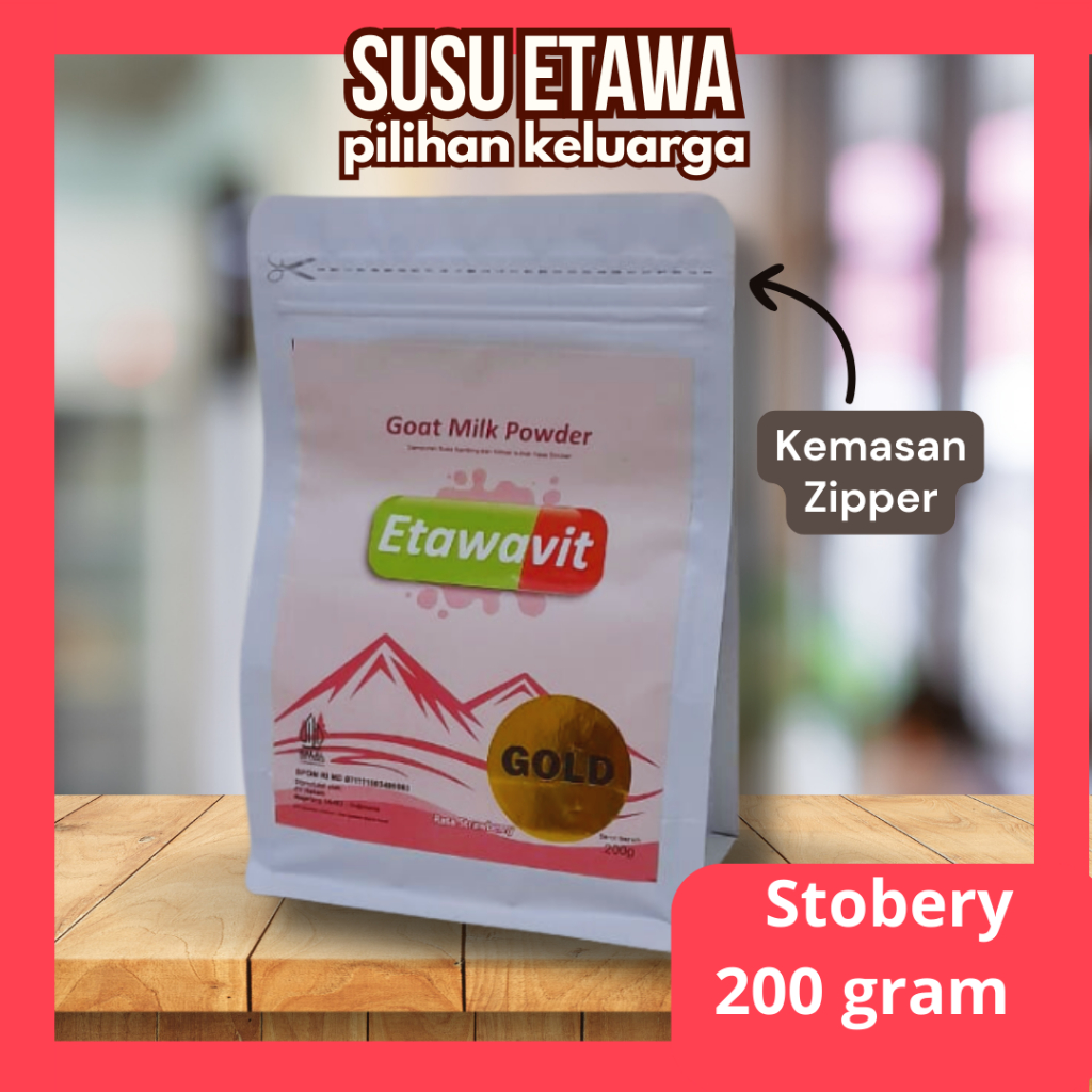 

Susu Etawa Etawavit Asli 100% Rasa Strobery 200 gram