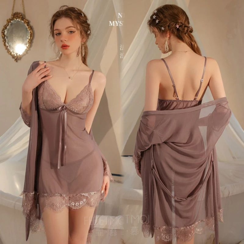 Berkualitas Lingerie Kimono Big Size Gaun Tidur Elegan Wanita KMBZ01
