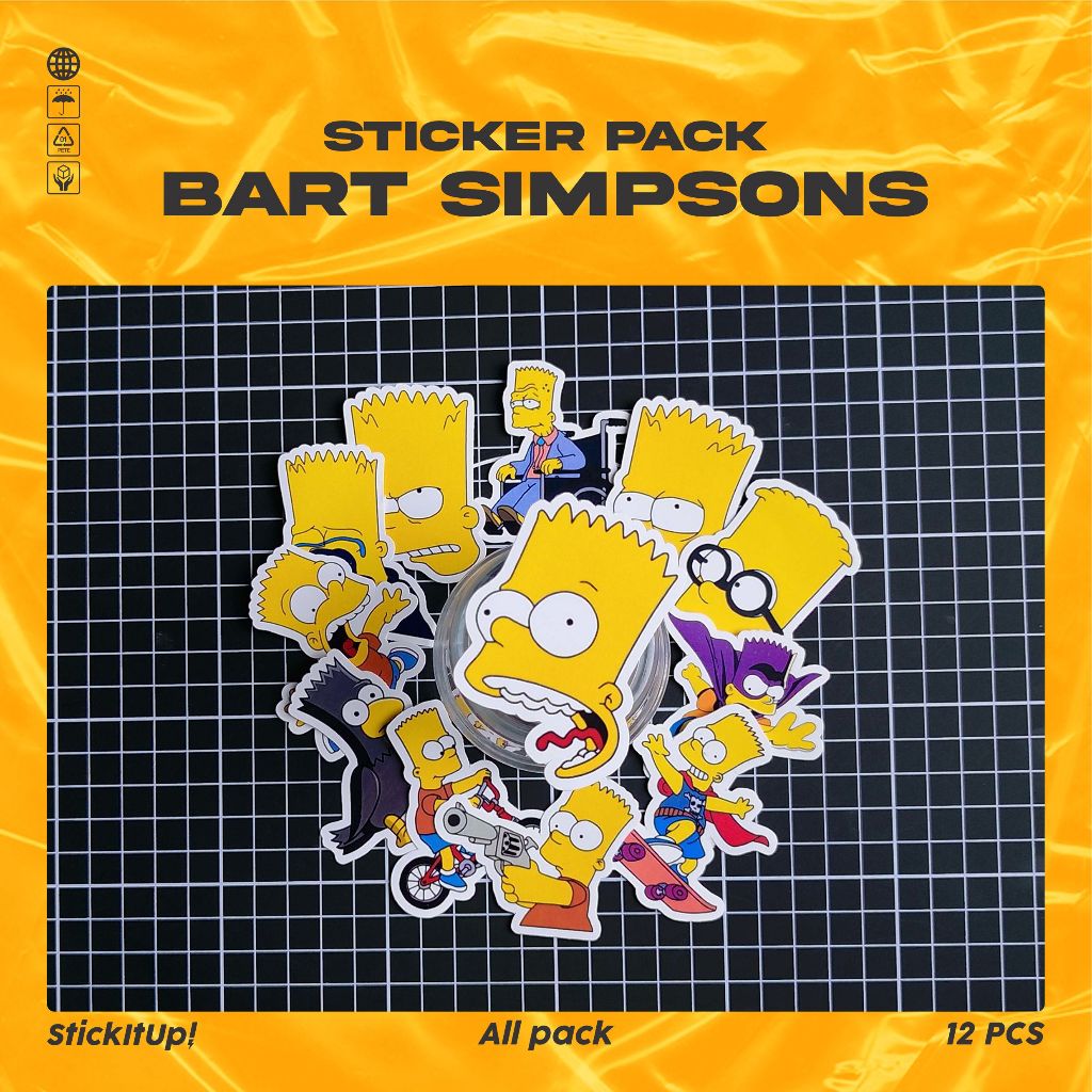

COD✨ StickItUp Stiker Pack Kartun Bart Simpson Lucu Colorfull Keren Untuk Koper Laptop Skateboard