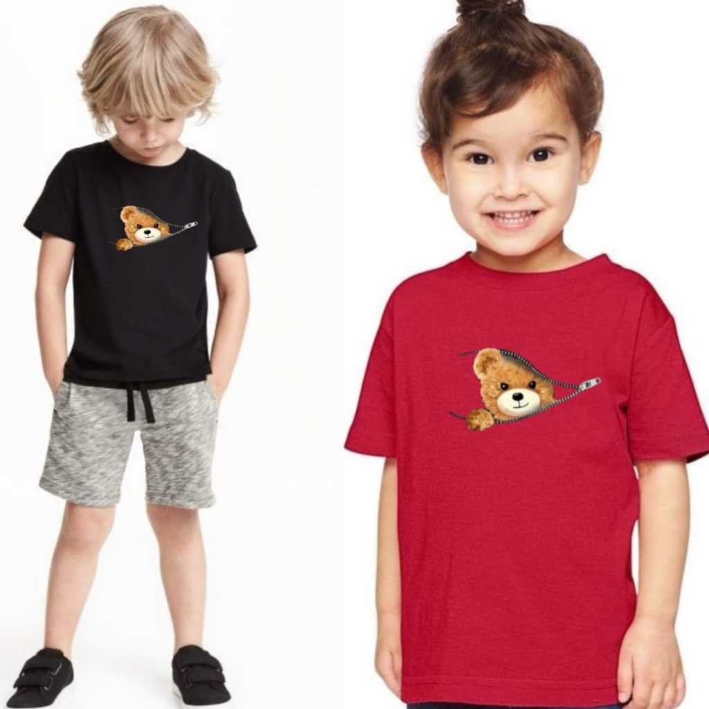 BAJU BEAR ANAK PEREMPUAN KAOS BEAR ANAK UNISEX KAOS DISTRO BEAR ANAK USIA 1 SAMPAI 12 TAHUN