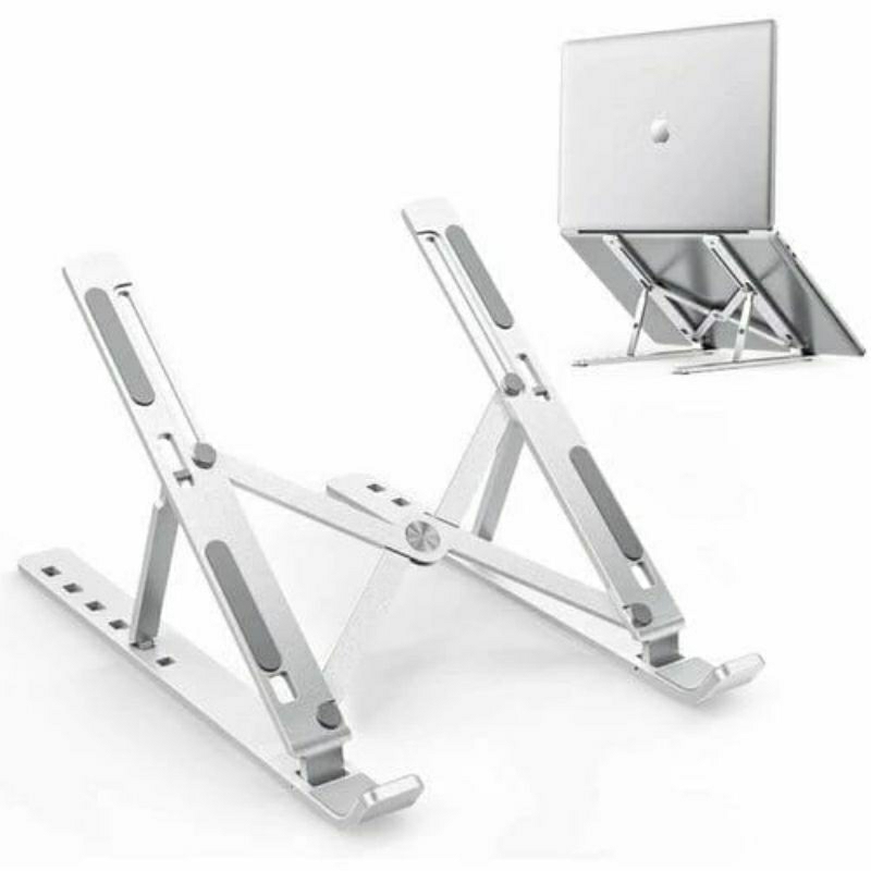 Stand Laptop Aluminium Portable - Dudukan / Meja Laptop Portable Metal