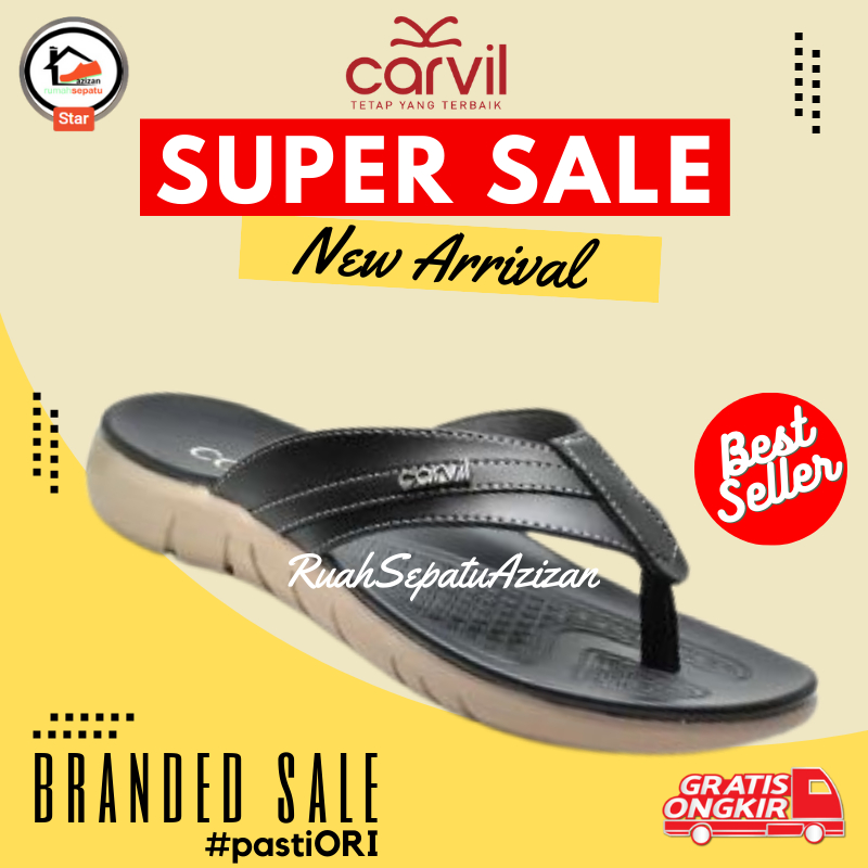 Carvil Luis 01 M Sandal Pria Kulit Casual ORIGINAL 100%