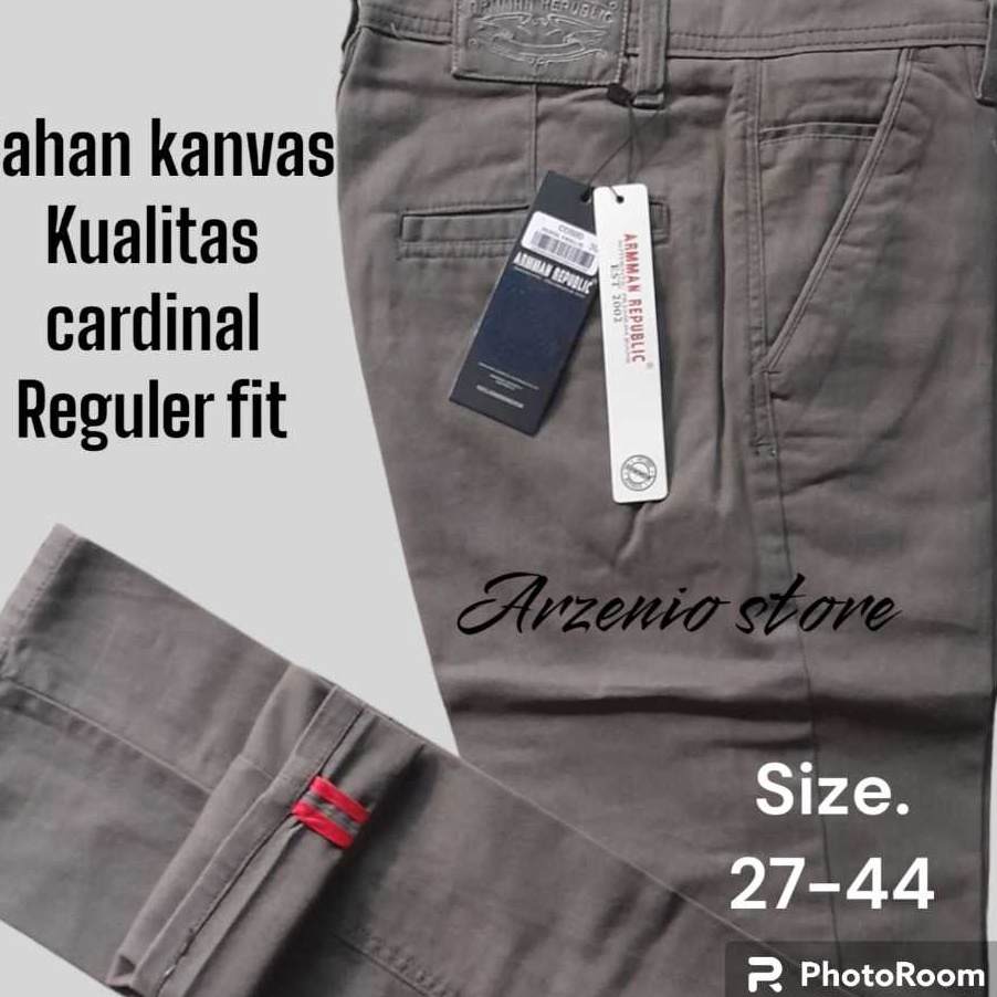 Big Sale Celana Panjang Pria Chinos Premium Original 100% bahan kanvas cardinal arman republic Jumbo 27 Sampai Big size 44 Ζ