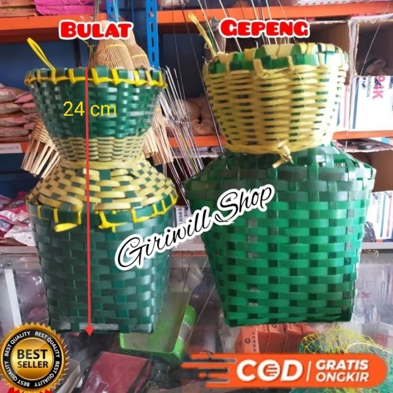 Kepis/korang/koja tempat ikan anyaman plastik