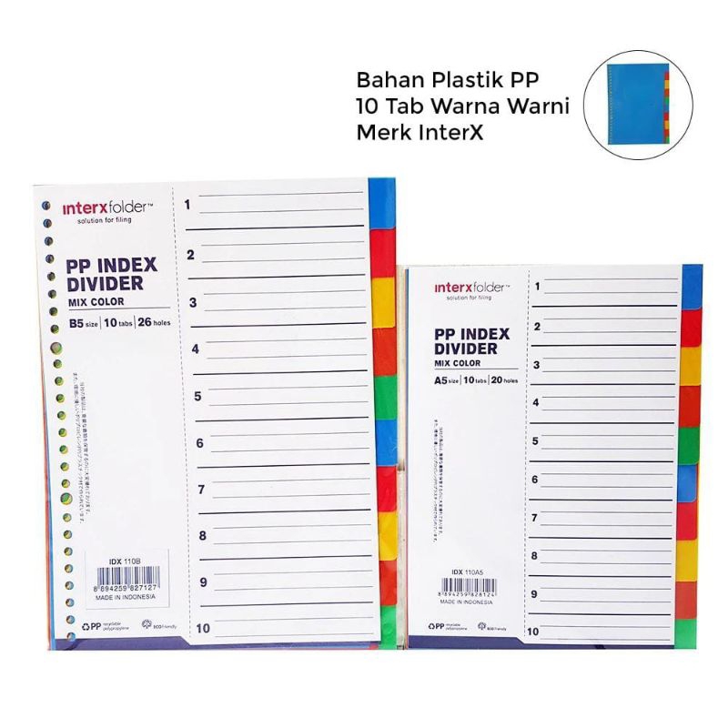 

Pembatas Binder /Tab Divider /Index Divider