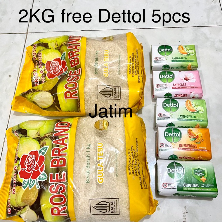 

[♤H13&] GULA KUNING/HIJAU 2Kg Sabun 4 harmony /5pcs Detttol 60gr [14]