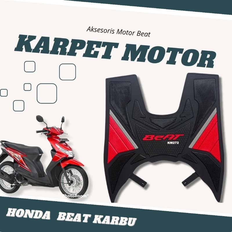 karpet Motor Beat Karbu/ Aksesoris Motor Beat Karbu