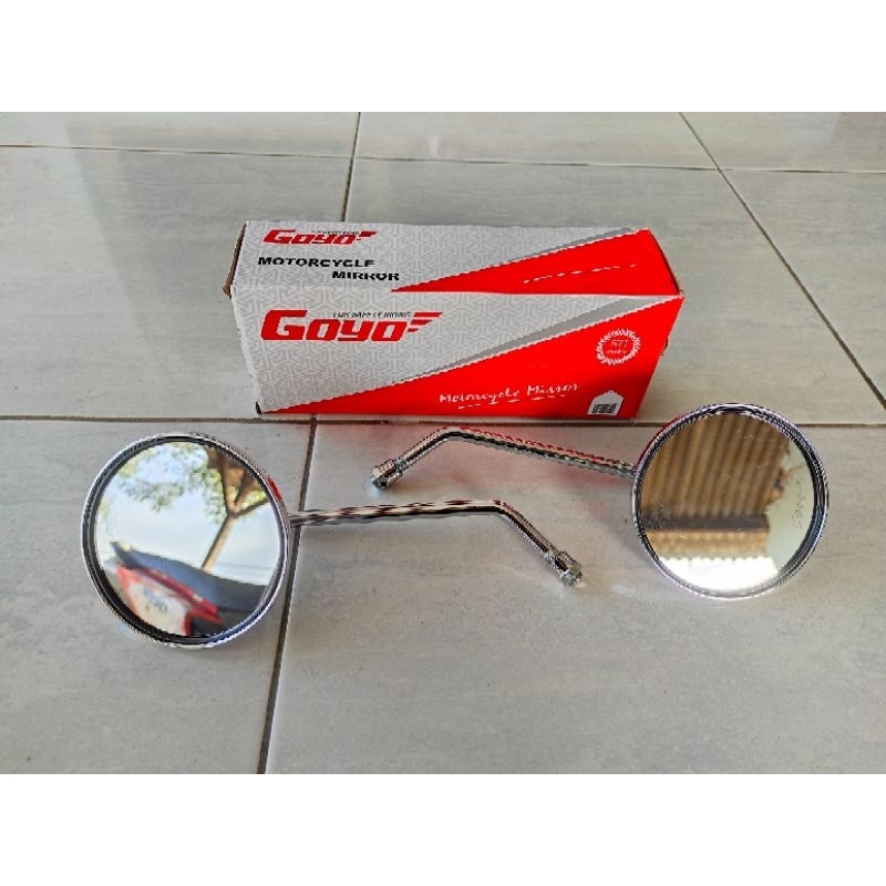 spion retro bulat tangkai panjang drat 14 honda universal spion bulat retro gagang panjang crom krom