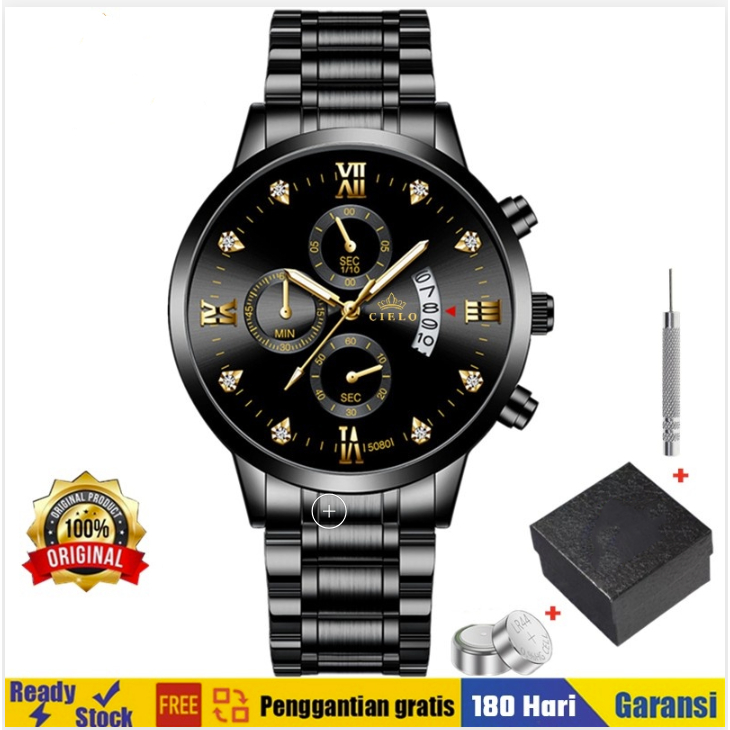 5080 Jam Tangan Pria Anti Air Original Luxury Stainless Steel COD Penjualan Terbaik Seiko Alexander superaby