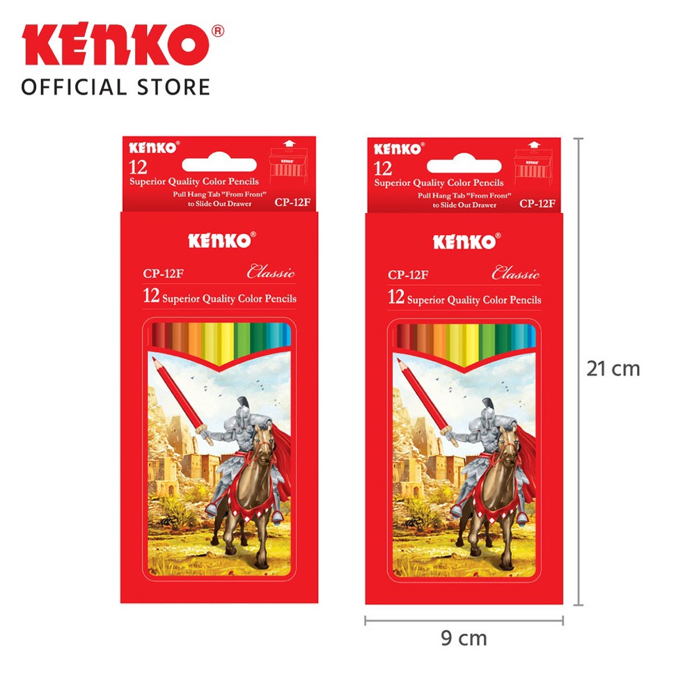 

R3d11 SOS Pensil Warna KENKO 12 Warna CP-12F Panjang /Pensil Mewarnai/Coloring Pencil Paling Laris