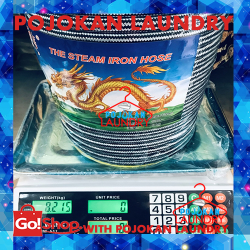 Selang Setrika Uap/Selang Boiler Laundry Silver/Selang Gosokan Uap Nagamoto 7 X 12 mm per meter