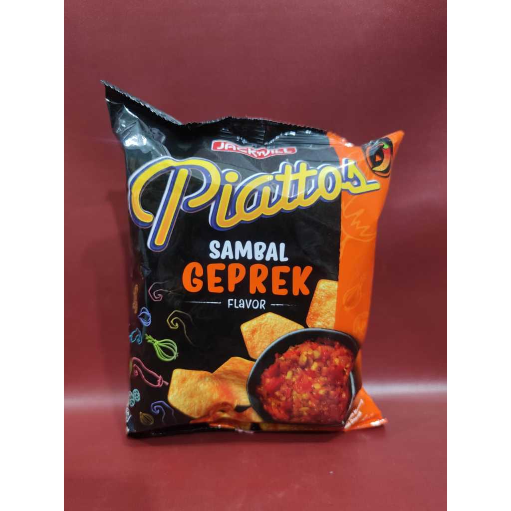 

Piattos Sambal Geprek 75gr - Jack n Jill Kerupuk Kentang Piattos Sambal Geprek