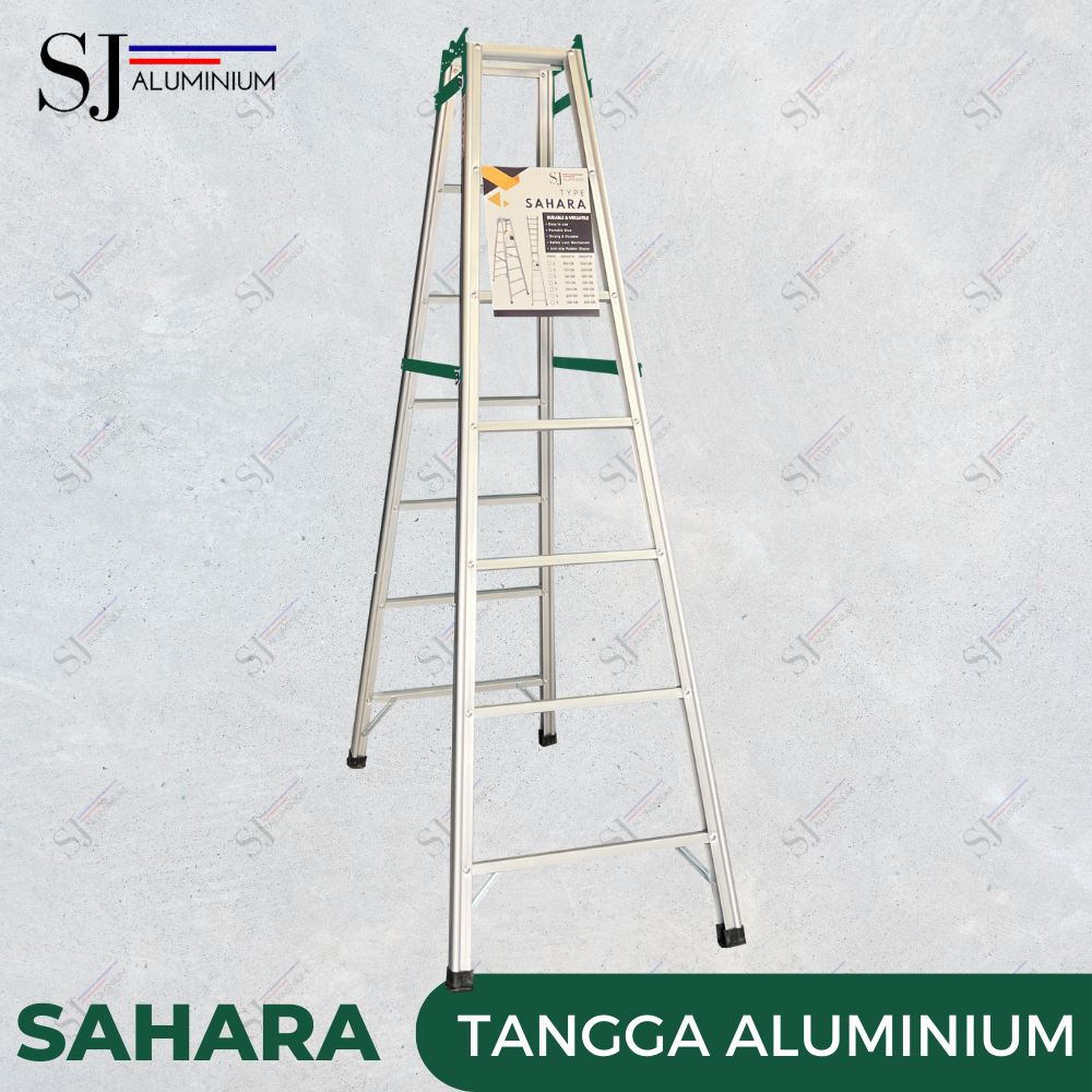Tangga Lipat Aluminium Ladder Multifungsi Jumbo - Sahara Hijau Ukuran 2 Meter / 200 CM