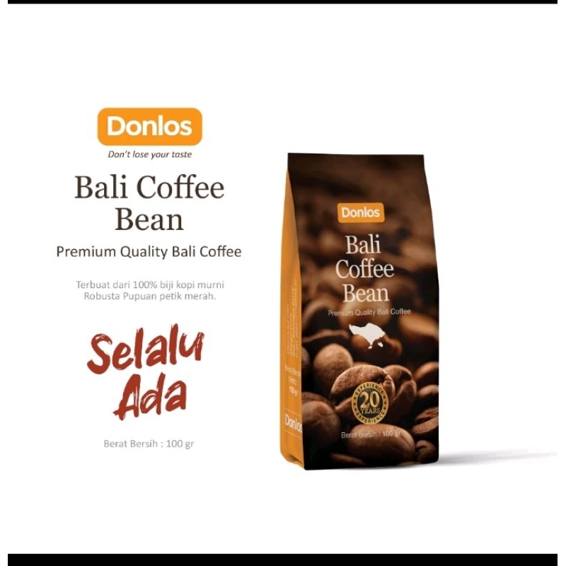 

DONLOS BIJI KOPI/ COFFEE BEAN ROBUSTA PUPUAN ASLI KHAS KINTAMANI 100GR