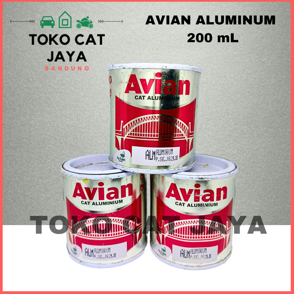 AVIAN ALUMINIUM 200 cc / Cat kayu besi 0,2 Liter / cat Silver 200 mL