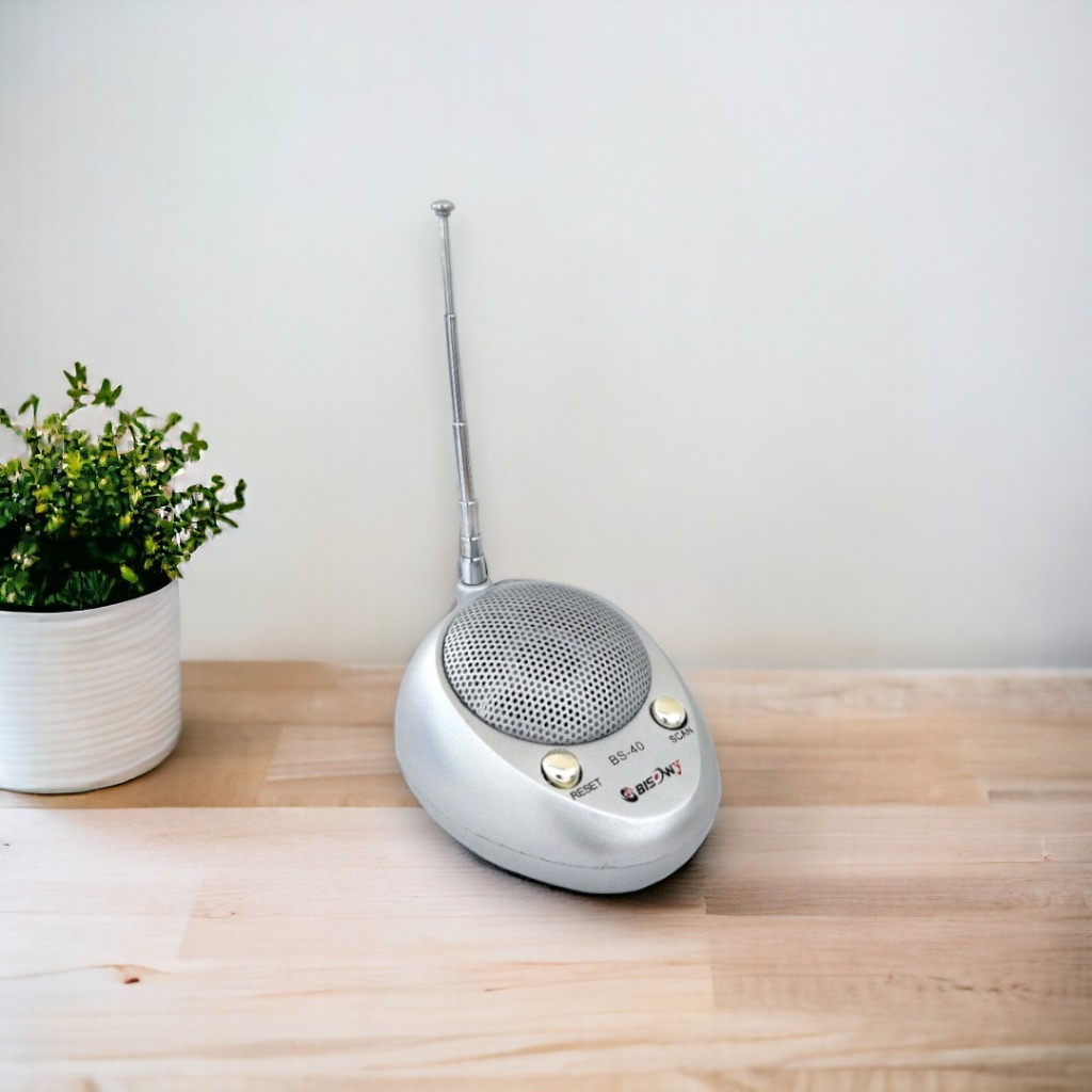 Radio Mini FM Auto Scan Portable Radio BS40 Warna Silver