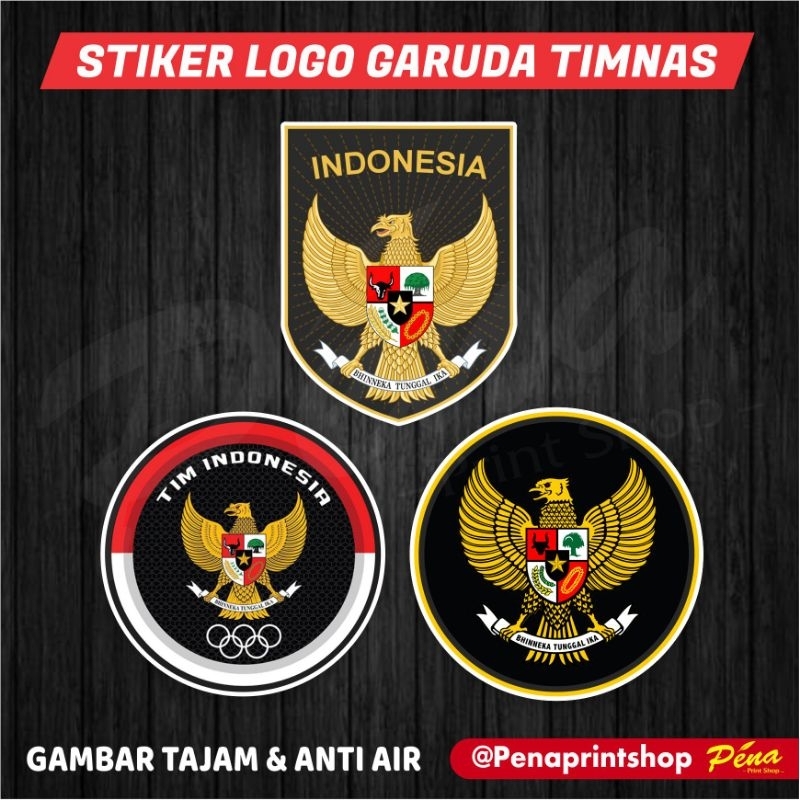 Sticker Stiker Logo Garuda Indonesia / Stiker Logo Timnas Garuda Merah Putih / Stiker Timnas Garuda