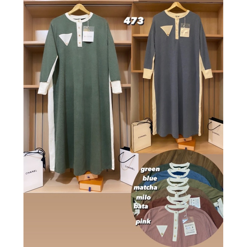Kuyifei 473///Midi Dress Kuyifei//Midi Dress rajut//Dress midi rajut//Midi rajut premium//Tunik//Gam
