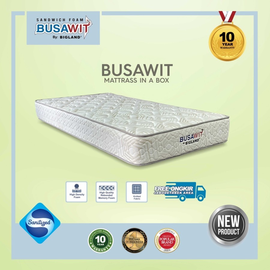 KASUR BUSA WIT TEBAL 30cm/KASUR BUSA 28cm/Kasur Busa garansi 20tahun/ kasur busa murah garansi 20tah