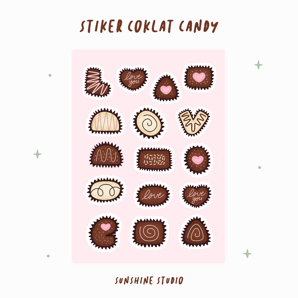 

[Sunshine] Stiker Permen Cokelat Stiker Makanan | Stiker Muslimah Aesthetic Sticker untuk Scrapbook Diary Jurnal HP Laptop Tumblr Minuman | Waterproof Vinyl Anti Air