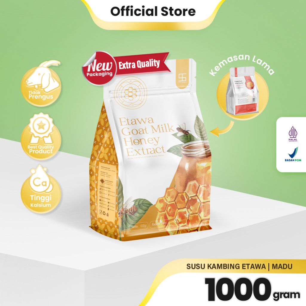 

Ternak Syams Susu Kambing Etawa Bubuk Rasa Madu Hutan 1KG alami rendah gula mengatasi asam urat nyeri sendi osteoporosis kebas keram kesemutan pengeroposan tulang gigi lansia pegel linu syaraf kejepit diabetes hipertensi herbal alami BPOM termurah