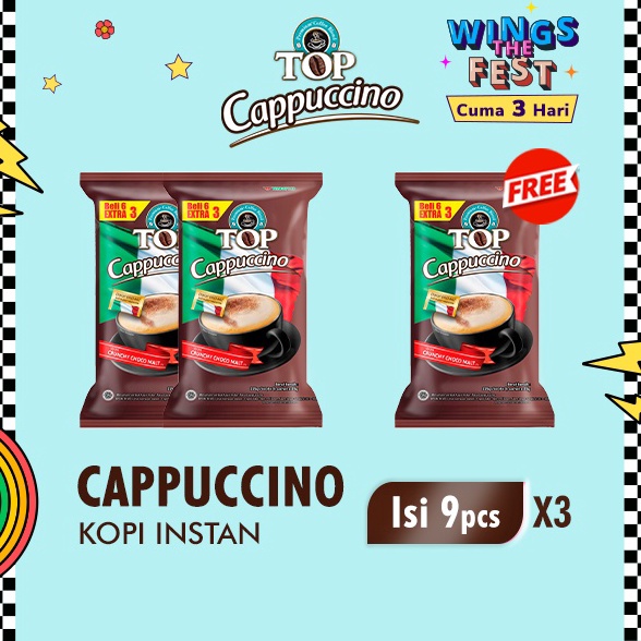 

Best Pr0duct Top Coffee Kopi Instan Cappucino Pack 25 gr isi 6 + 3 pcs x3 Discount