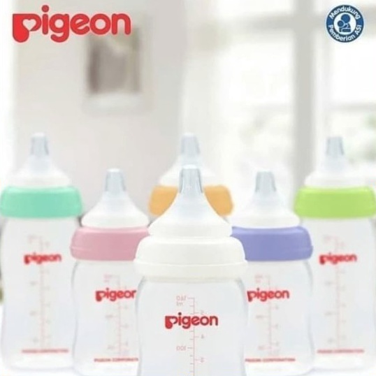 ️✔️✔️ Botol Susu Bayi Pigeon 160 ml |Pigeon Peristaltic Plus Wide Neck 160ml|Bottle Pigeon Wide Neck