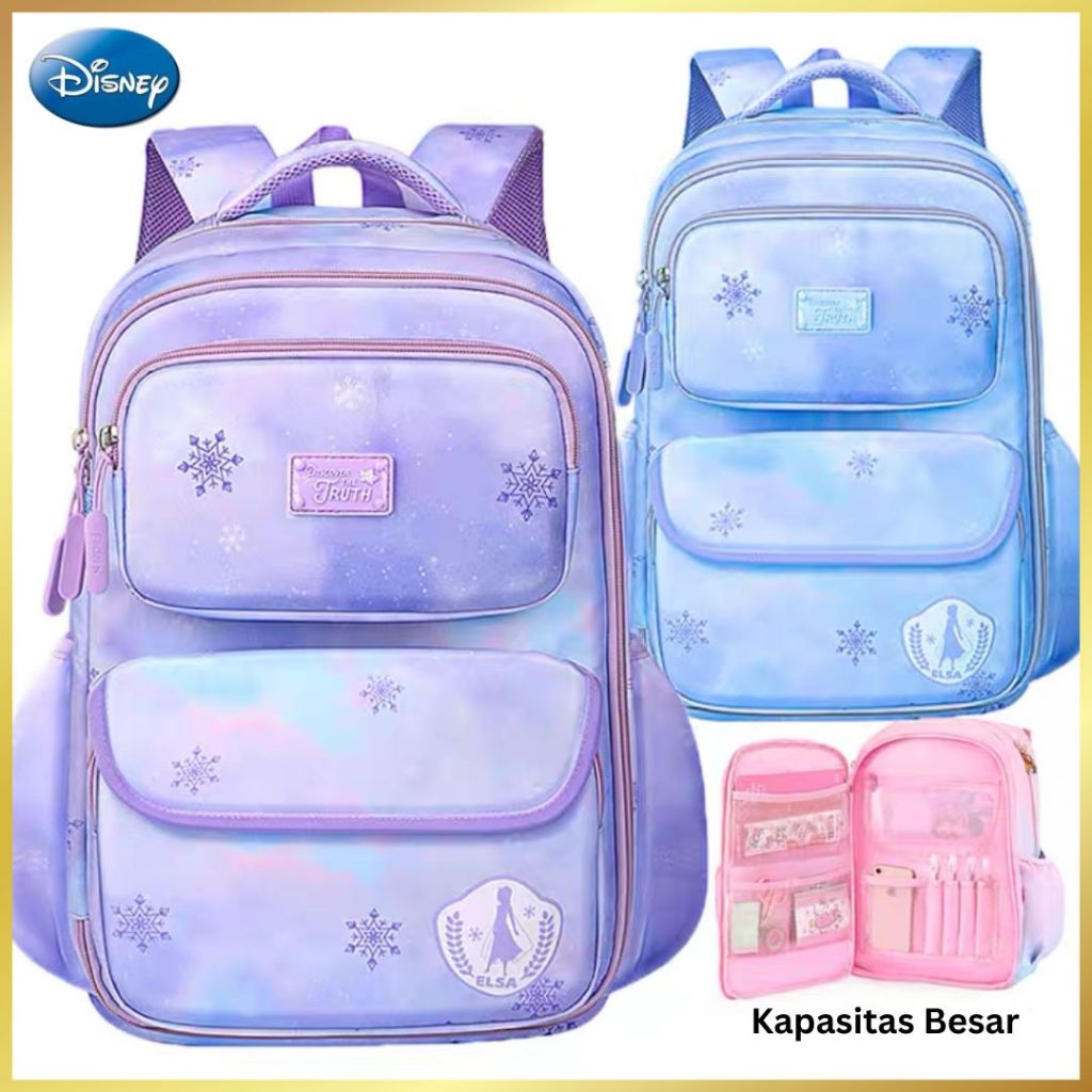 TAS SEKOLAH ANAK RANSEL ULTRALIGHT 3D ORIGINAL ELSA FROZEN II DISNEY WATERPROOF DISNEY