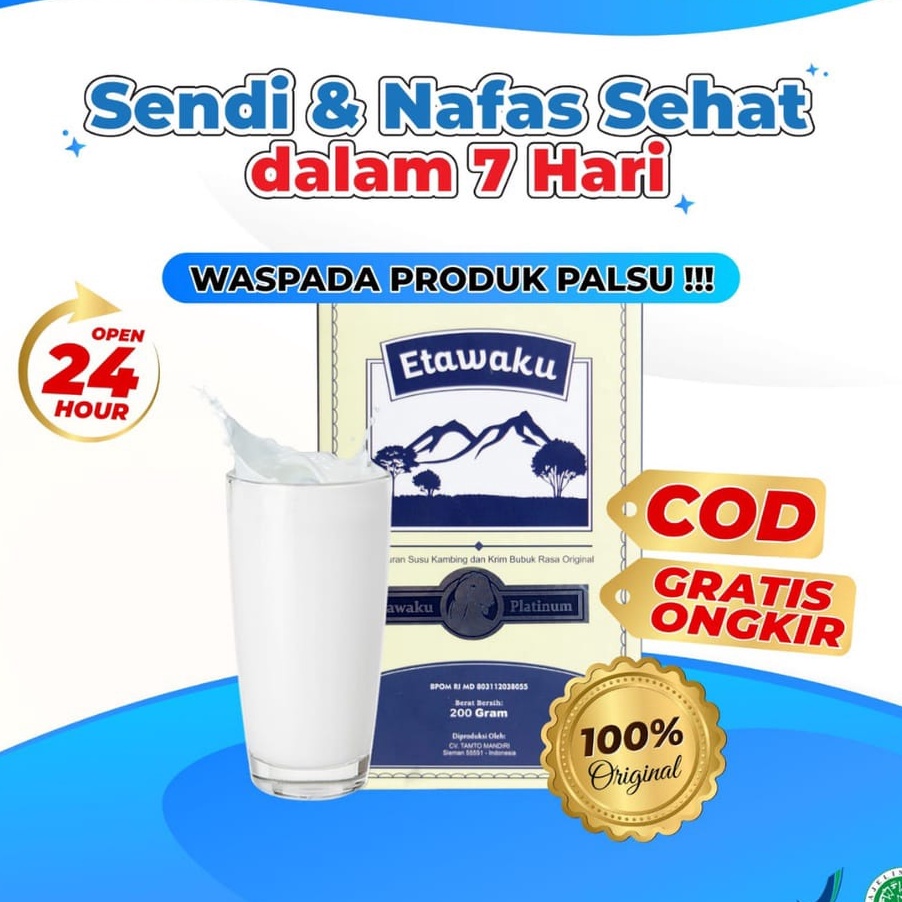 

FGXF8838 【FSASH SALE】 [READY STOCK] ETAWAKU PLATINUM - Susu Kambing Etawa Asli Original Provit Krimer Bubuk Solusi Atasi Masalah Pernapasan Asma Kolesterol Tinggi Kalsium Rendah Lemak Rendah Gula Atasi Gangguan Tulang dan Sendi Osteoporosis Susu Kambi