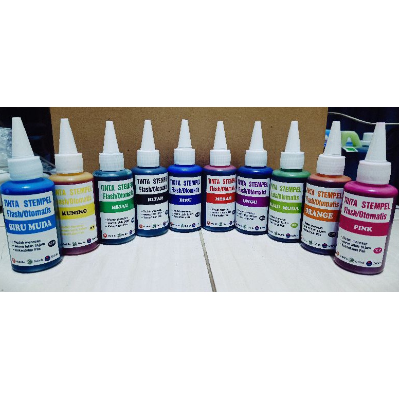 

R3@dy Stok TINTA STEMPEL WARNA/FLASH 100ML ALL VARIANT WARNA BEST QUALITY [136]