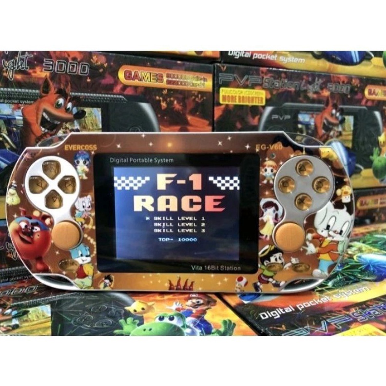 12.12 Brand [UMG] NEW PVP 2 Evercoss V.260 V60 V55 V255 Gameboy Mainan Anak Gamebot Video Game Pocke