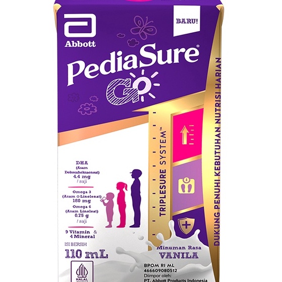 

GBGS0420 Terbaru Pediasure Go Vanila / Coklat Formula UHT 110ml