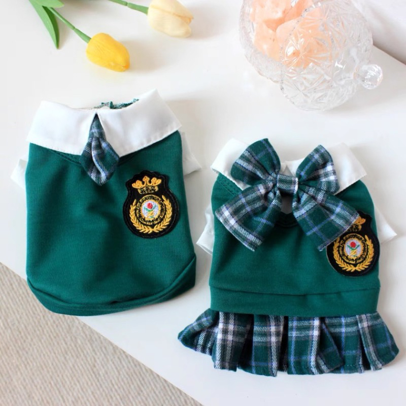 vpaws - baju sekolah Anabul gemes kucing / baju doggy