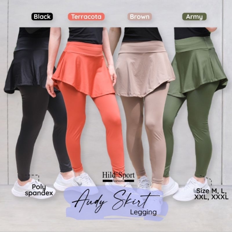 Audy Skirt Legging / legging rok olahraga / celana senam wanita / legging outdoor hijab / outfit hij