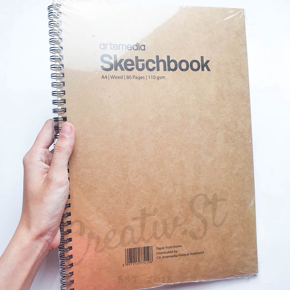 

[℡I17<] Artemedia Sketchbook A4 80 Lembar 110 GSM Buku Sketsa Gambar Pensil Charcoal Arang Cuci-Gudang