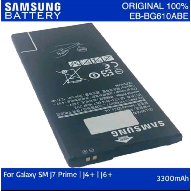 Baterai Batter Battery Samsung Galaxy J7 PERME J4+ J6+ Battery J4 Plus J6 Plus Baterai  BG610 Origin