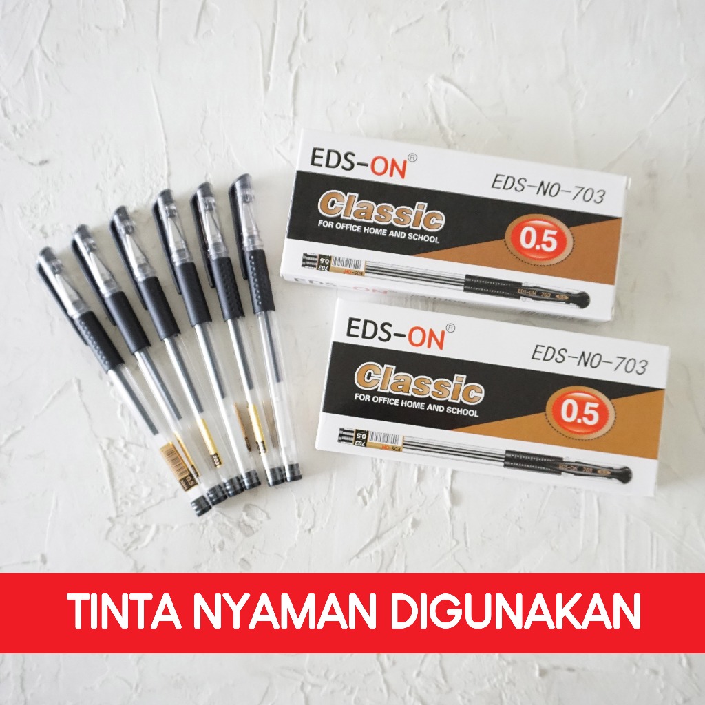 

BOLPEN GEL EDS-ON TINTA HITAM 703